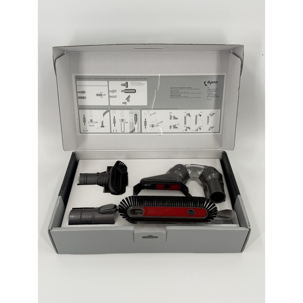 Genuine Dyson Home Cleaning Kit 3 Brush Attachments 912772-05 Open Box
